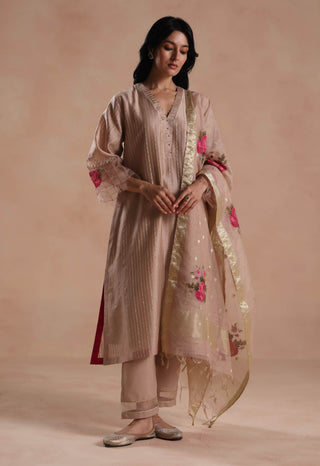 Beige sidra kurta set