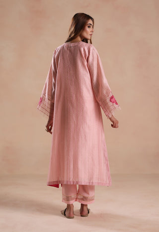 Pastel pink sidra kurta set