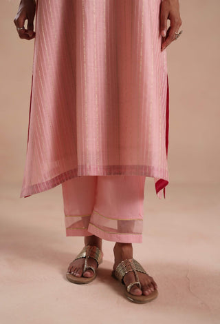 Pastel pink sidra kurta set