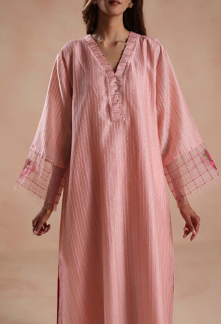 Pastel pink sidra kurta set