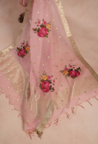 Pastel pink sidra kurta set