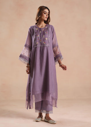 Purple siara kurta set