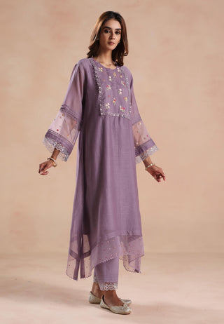 Purple siara kurta set