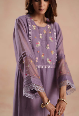 Purple siara kurta set