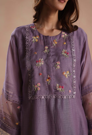 Purple siara kurta set