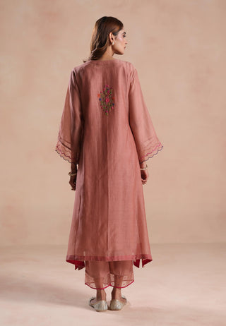 Copper pink zeya kurta set
