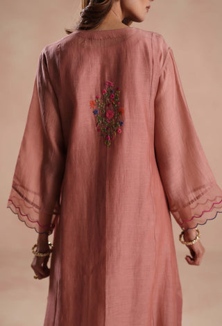 Copper pink zeya kurta set