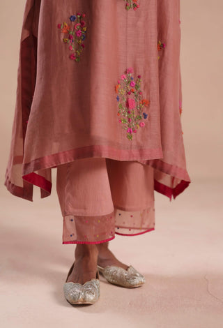 Copper pink zeya kurta set