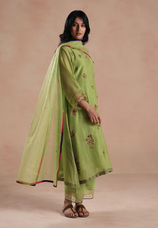 Lime green zeya kurta set