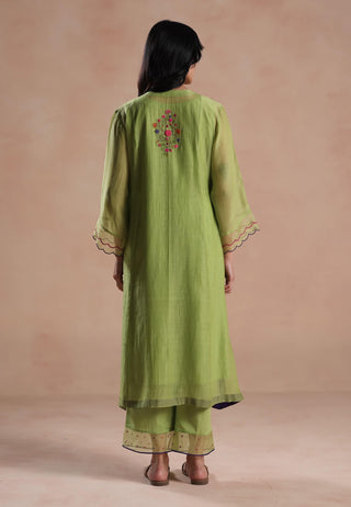 Lime green zeya kurta set