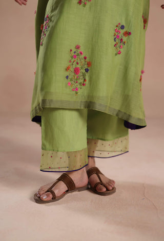 Lime green zeya kurta set