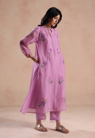 Purple urvi kurta with pants