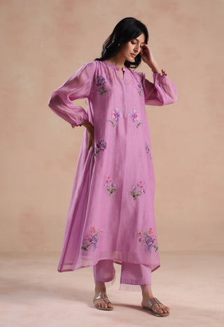 Purple urvi kurta with pants