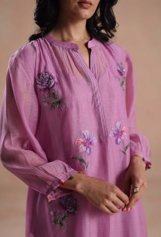 Purple urvi kurta with pants