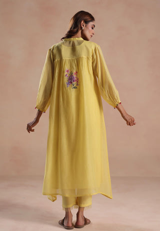 Yellow urvi kurta and pants