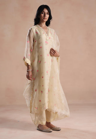 Ivory sarina kurta set
