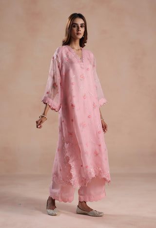 Pink sarina kurta set