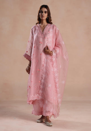 Pink sarina kurta set