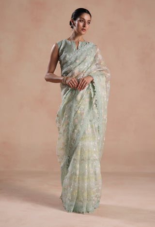Light mint solana sari and blouse
