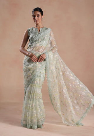 Light mint solana sari and blouse