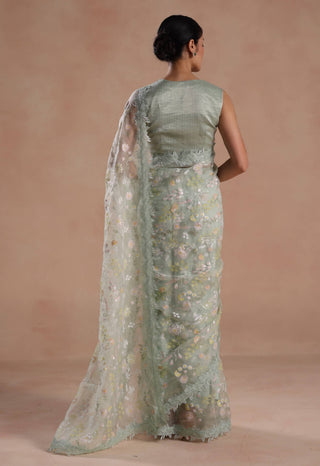 Light mint solana sari and blouse