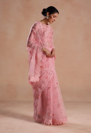 Pink shiloh sari and blouse