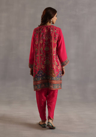 Yaman magenta kurta and salwar