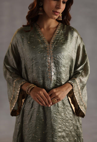 Chakra sage green phiran set