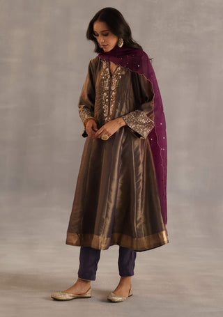 Ahiri grey kurta set