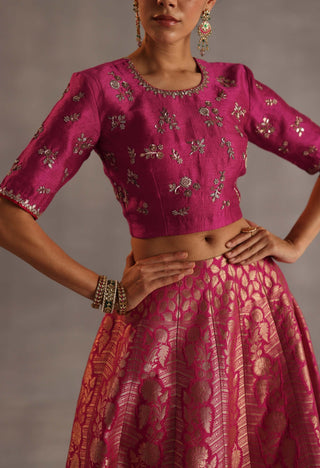 Malhar magenta lehenga set
