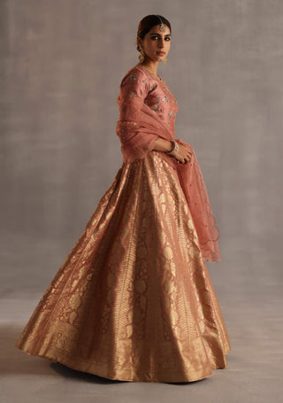 Malhar peach lehenga set