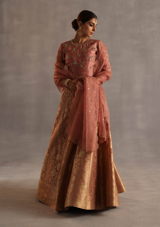 Malhar peach lehenga set