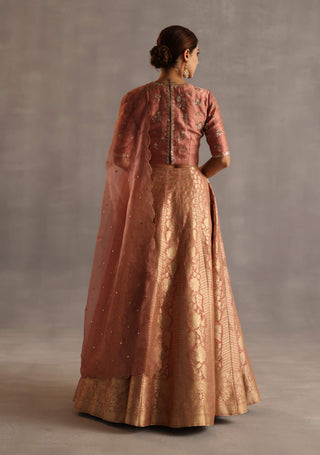 Malhar peach lehenga set
