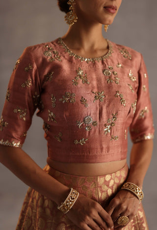 Malhar peach lehenga set