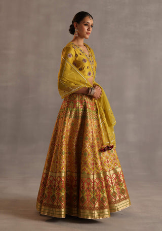 Saras yellow lehenga set