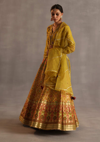 Saras yellow lehenga set