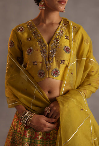 Saras yellow lehenga set