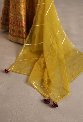 Saras yellow lehenga set