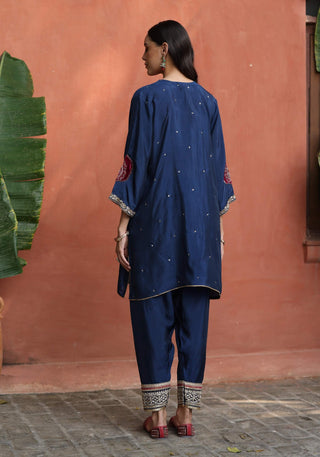 Nazira Blue Kurta Set by Begum Pret available on Indiaspopup.com