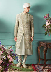 Jade sheen sherwani set