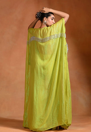 Brat lime kaftan and flared pants