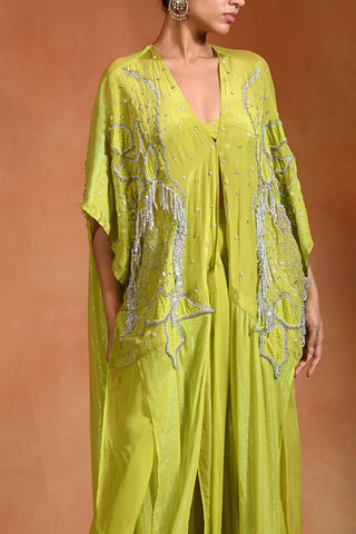 Brat lime kaftan and flared pants