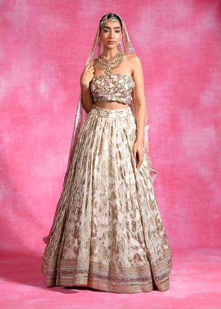 Ebony ivory embroidered lehenga set