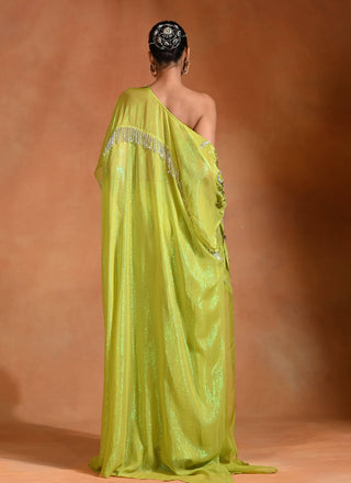 Brat lime bralette pants shrug set