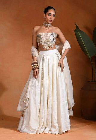 Dilbar ivory lehenga set