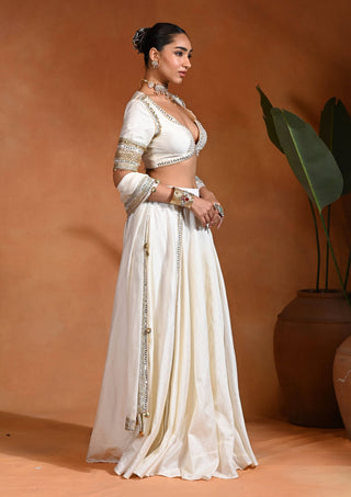 Star ivory lehenga set