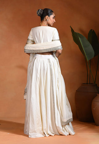 Star ivory lehenga set