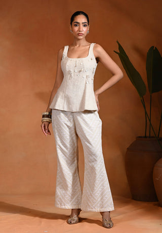 Ujla ivory top and pants