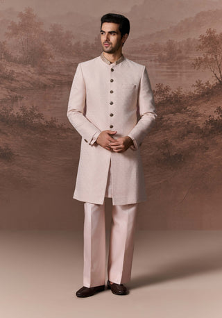 Anosh Nude Pink Sherwani Set