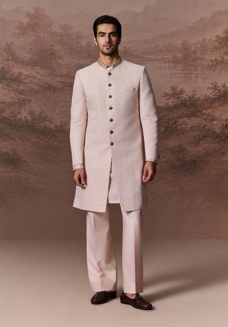 Anosh Nude Pink Sherwani Set